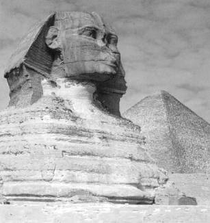 Фото 8: Сфинкс, на фоне пирамиды. ( Египет, май 1995 год.)